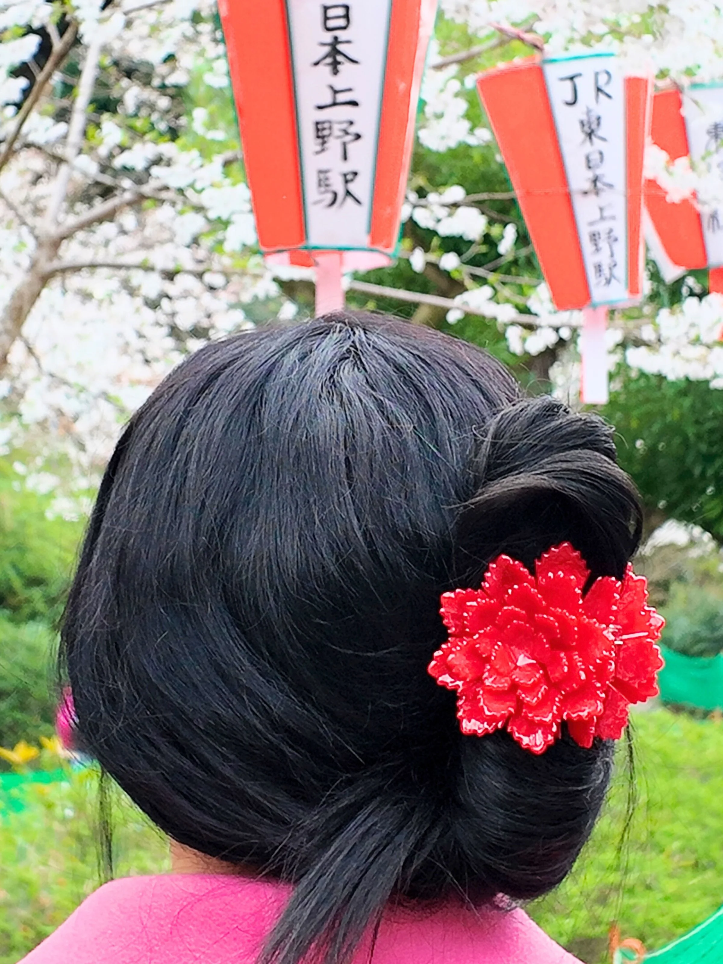 Handmade Origami Peony Flower Claw Hair Clip| Eco-Friendly - Image 8