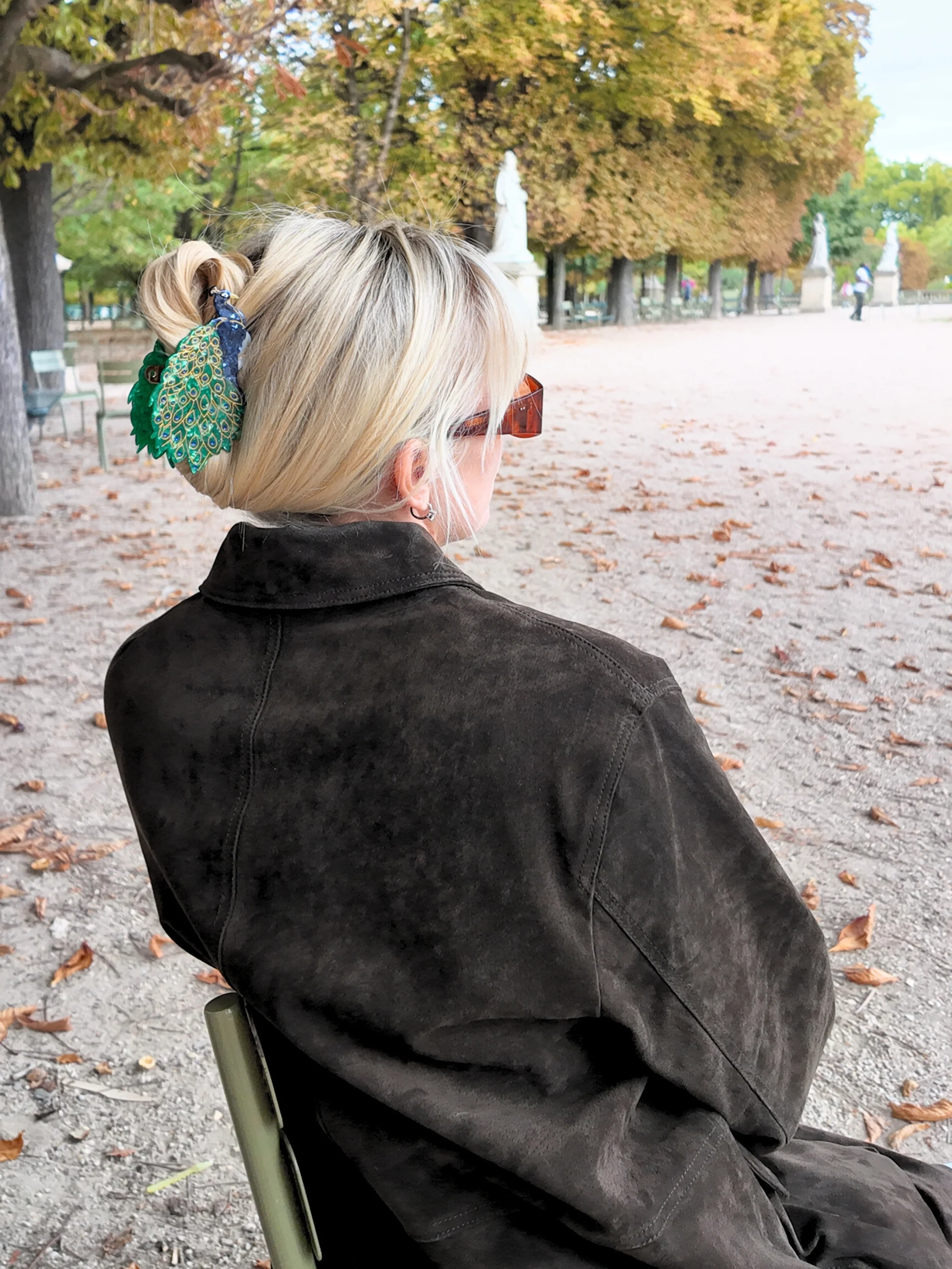 Hand-painted Peacock Claw Hair Clip | Eco-Friendly - Image 5