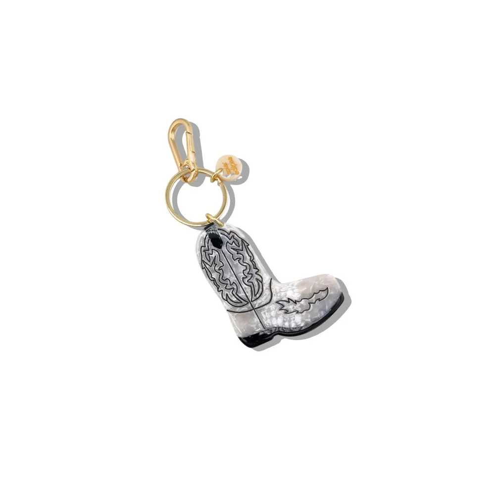 Hand-painted Cowboy Boot Bag Charm + Keychain | Eco-Friendly - Image 6