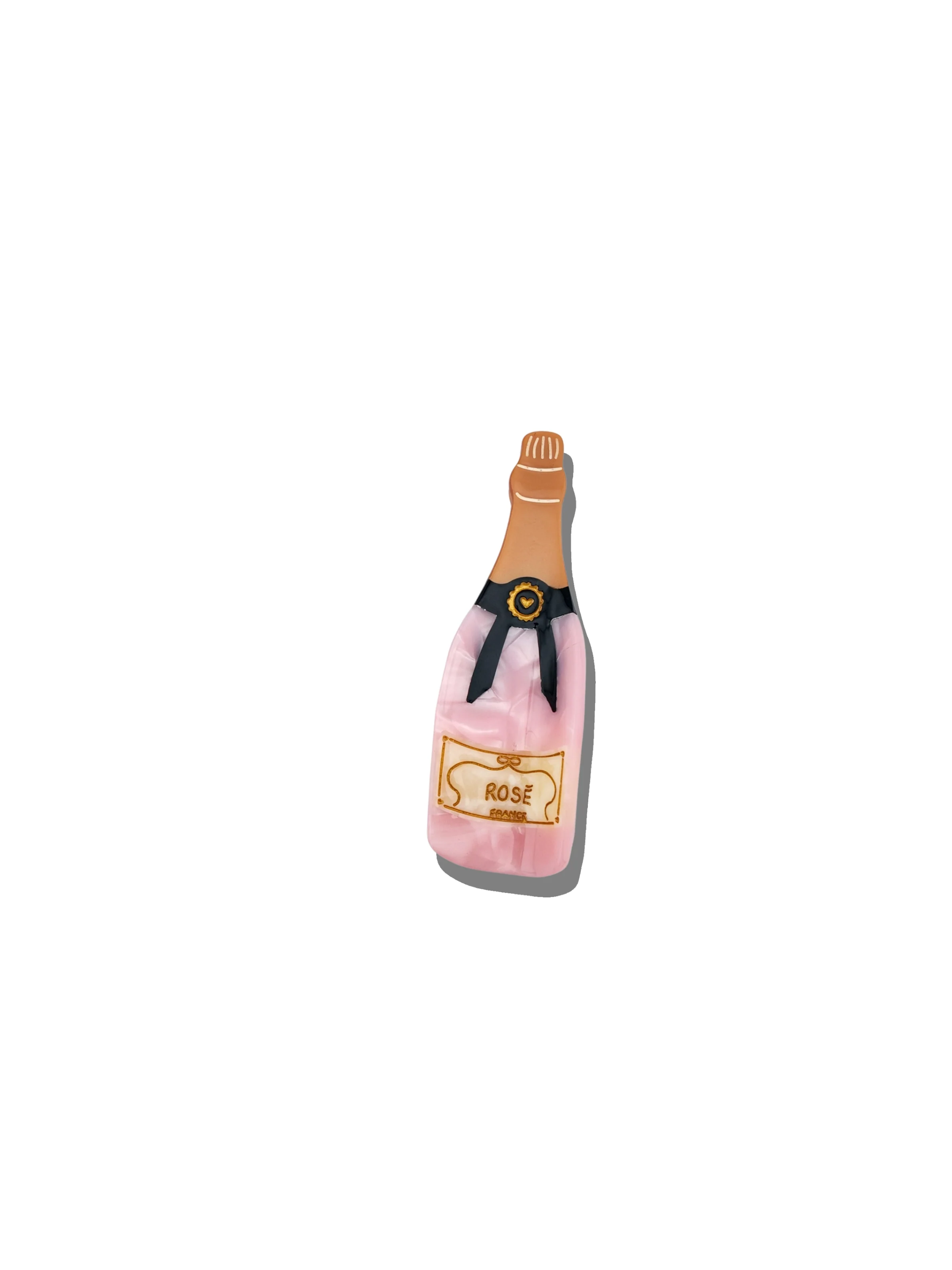 Hand-Painted Rosé Claw Clip | Eco-Friendly