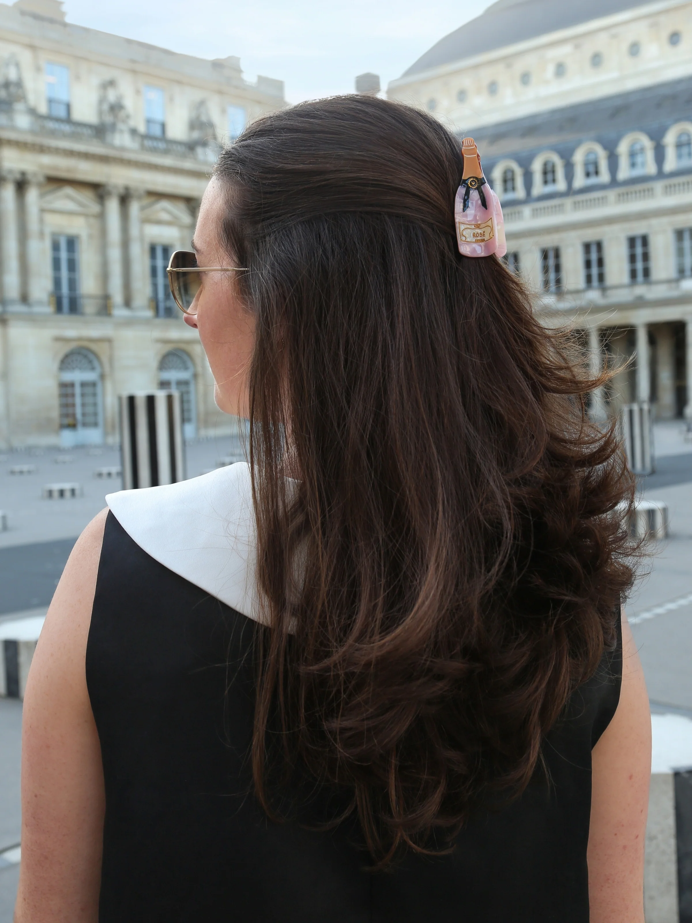 Hand-Painted Rosé Claw Clip | Eco-Friendly - Image 2