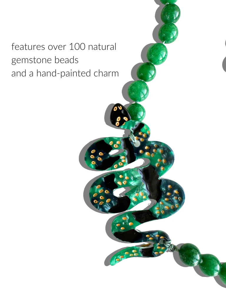 Hand-painted Snake Gemstone Crossbody Phone Chain - Image 5