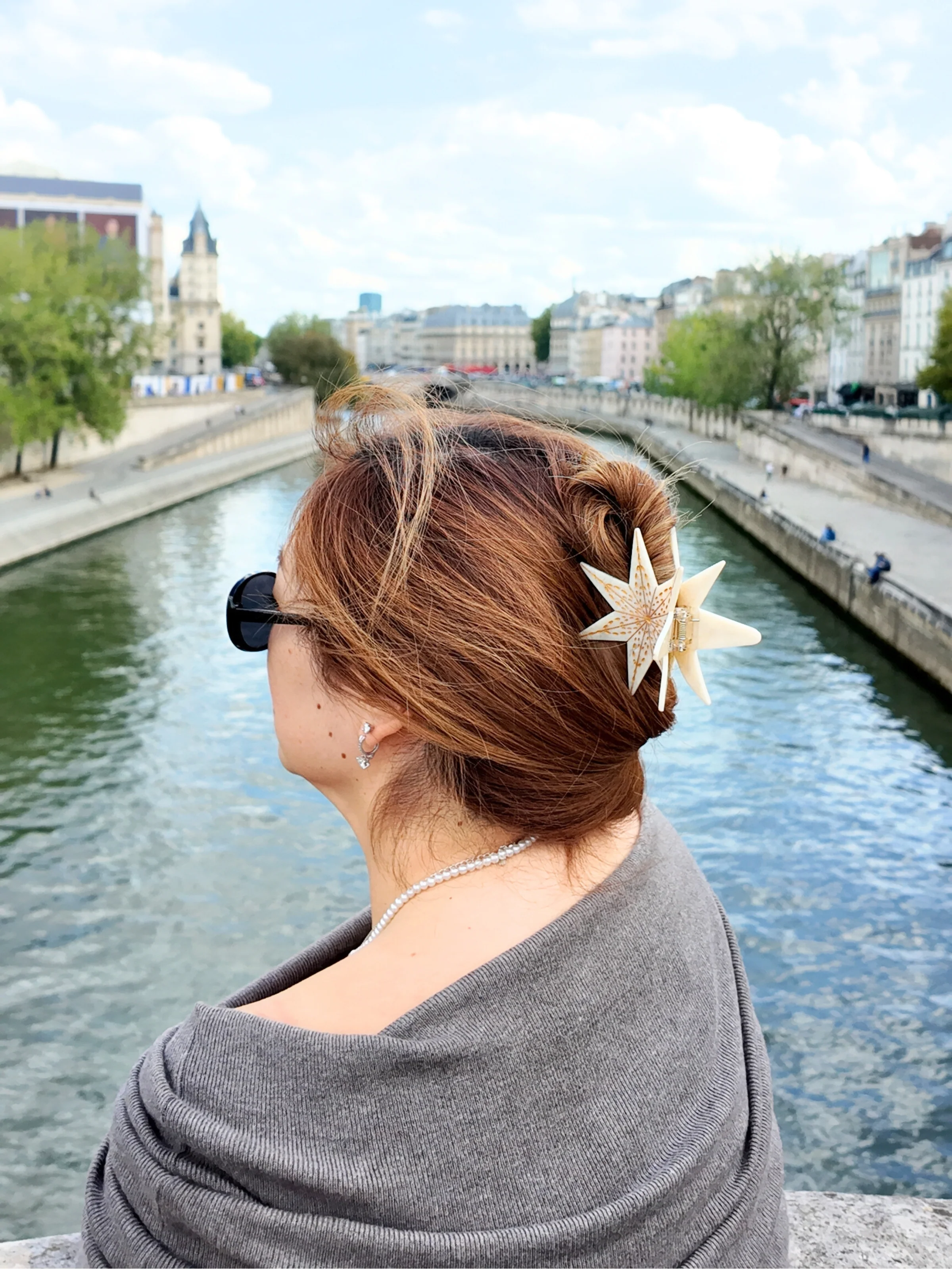 Hand-painted Celestial Star Claw Hair Clip | Eco-Friendly - Image 3