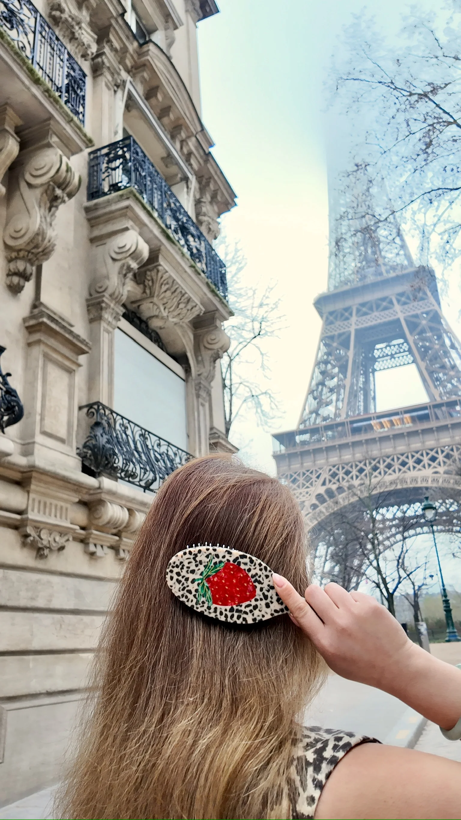 Hand-painted Strawberry Amazing Hair Day Brush | Eco-Friendly - Image 4