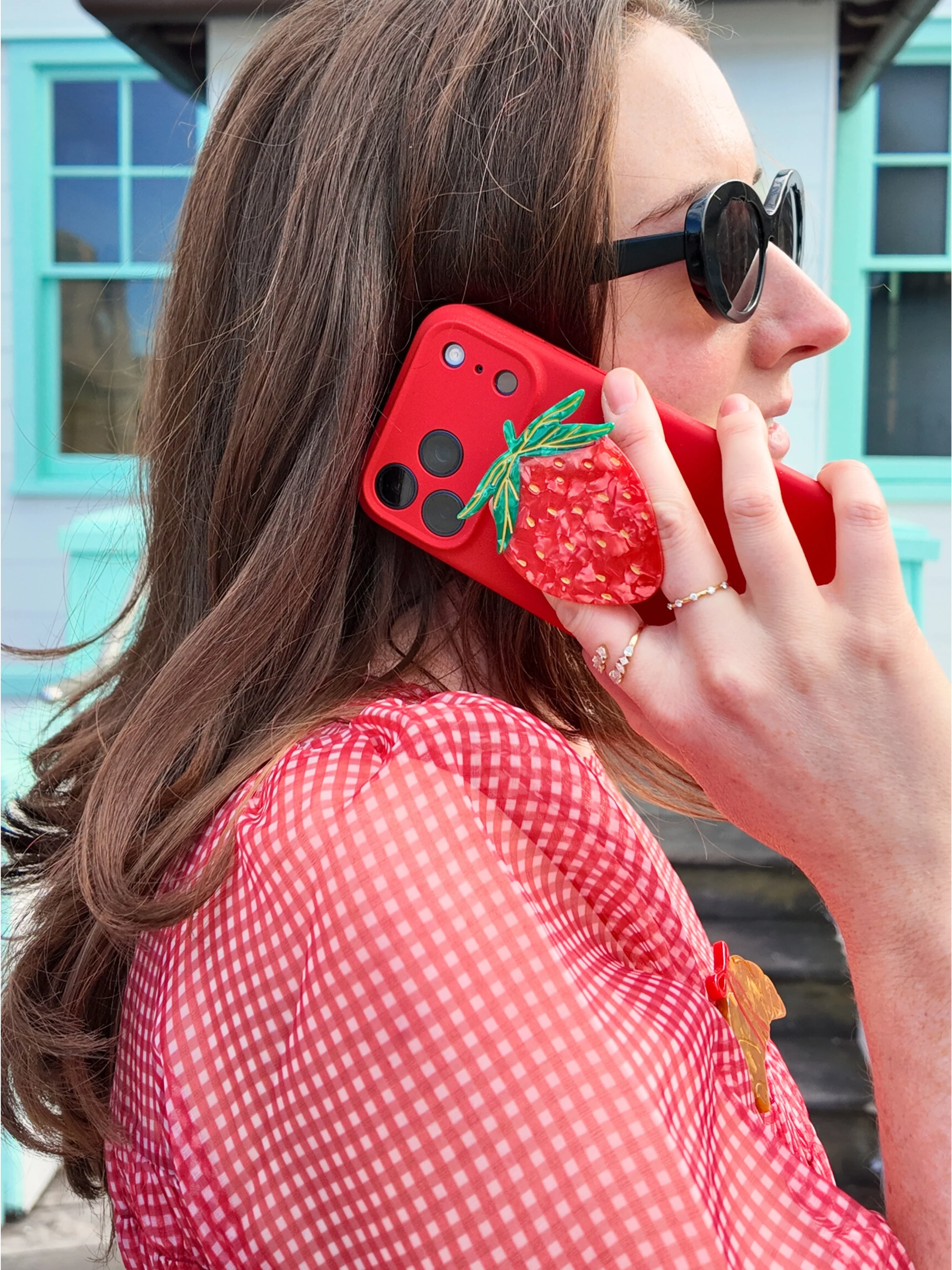 Hand-painted Strawberry GripCharm | Eco-Friendly - Image 4