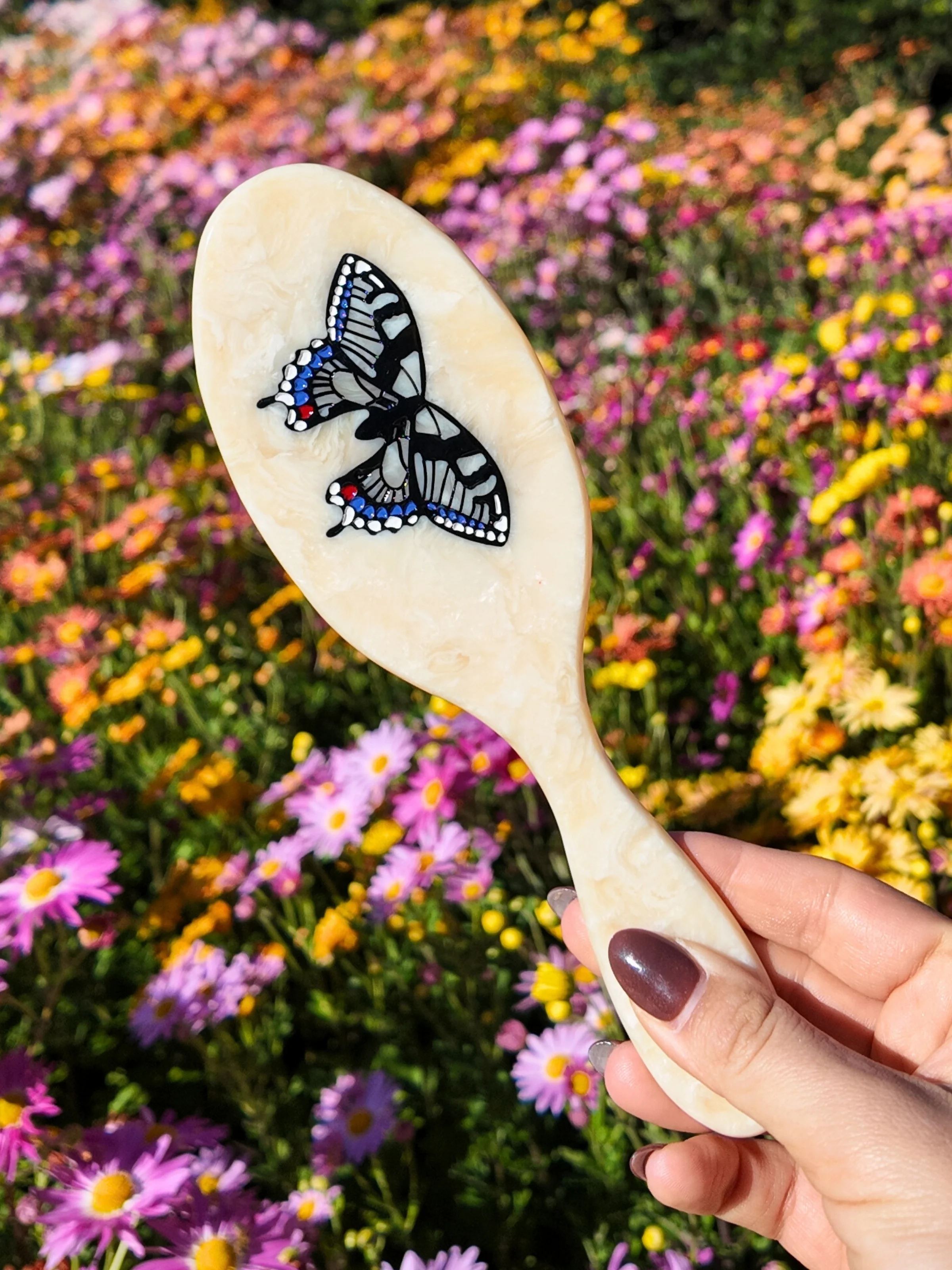 Hand-Painted Swallowtail Amazing Hair Day Brush | Eco-Friendly - Image 4