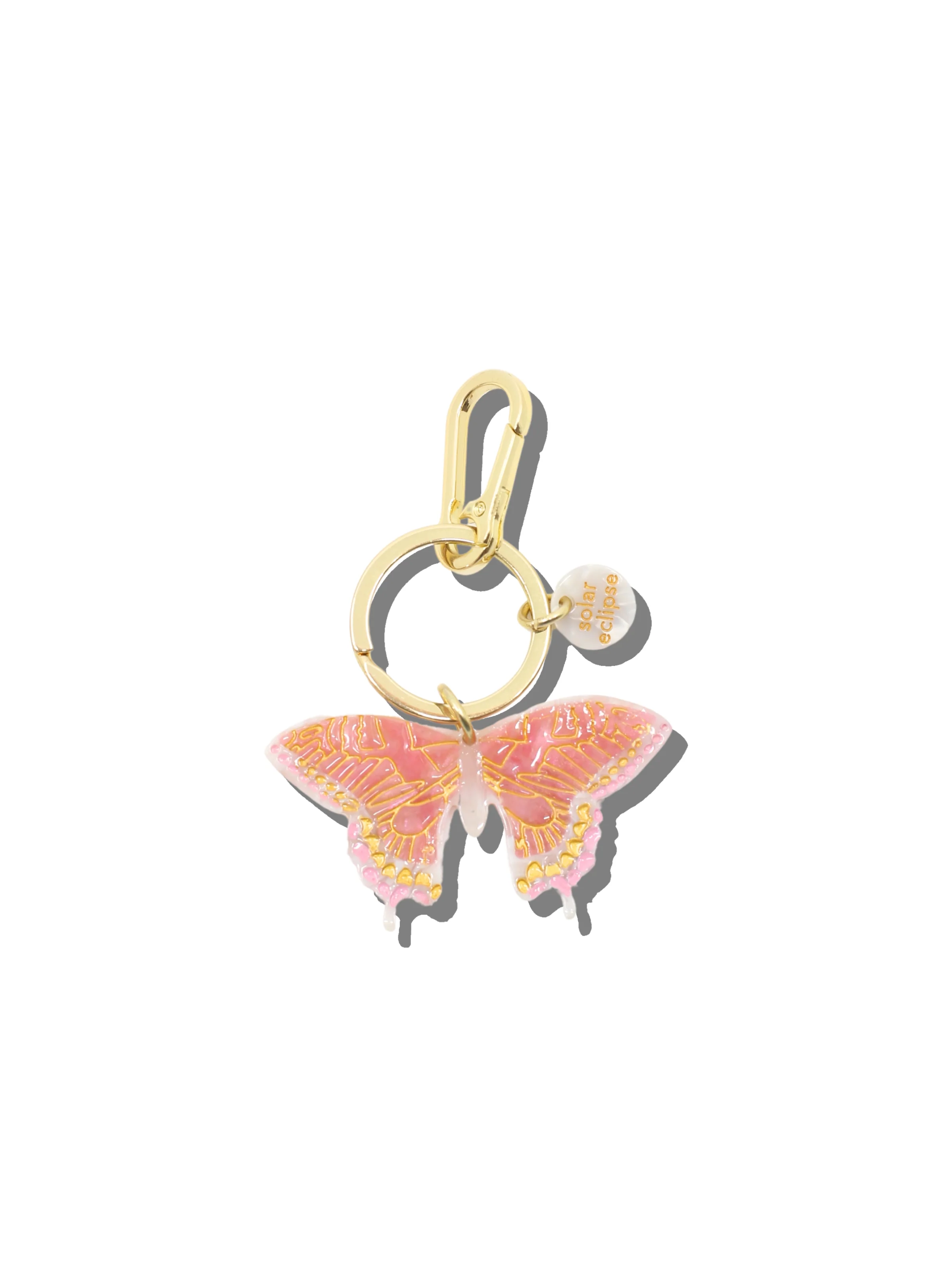 Hand-painted Swallowtail Bag Charm + Keychain | Eco-Friendly - Image 3