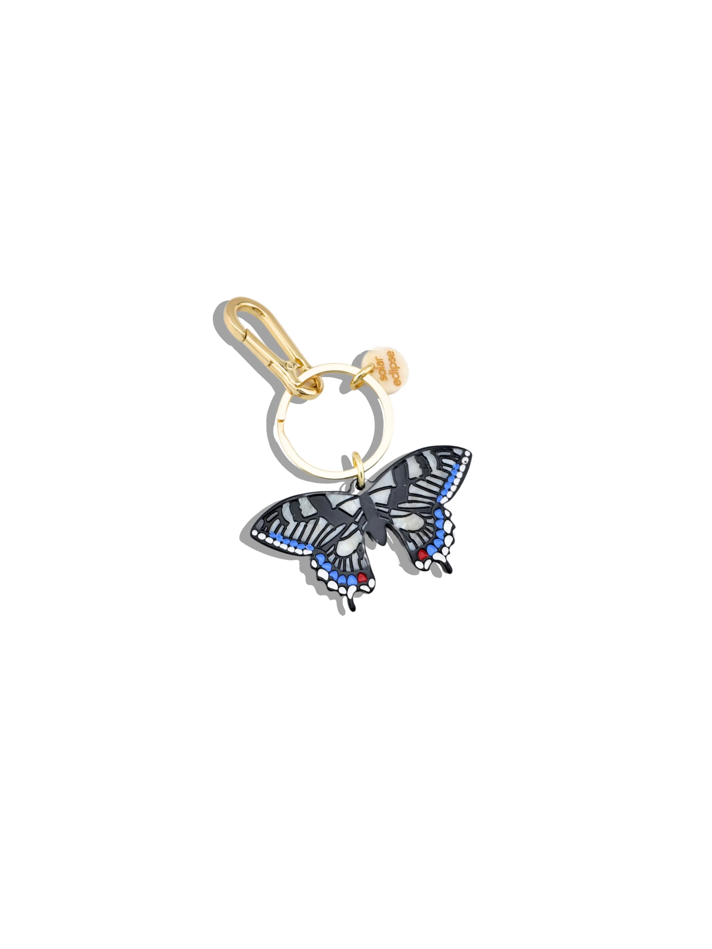 Hand-painted Swallowtail Bag Charm + Keychain | Eco-Friendly - Image 7