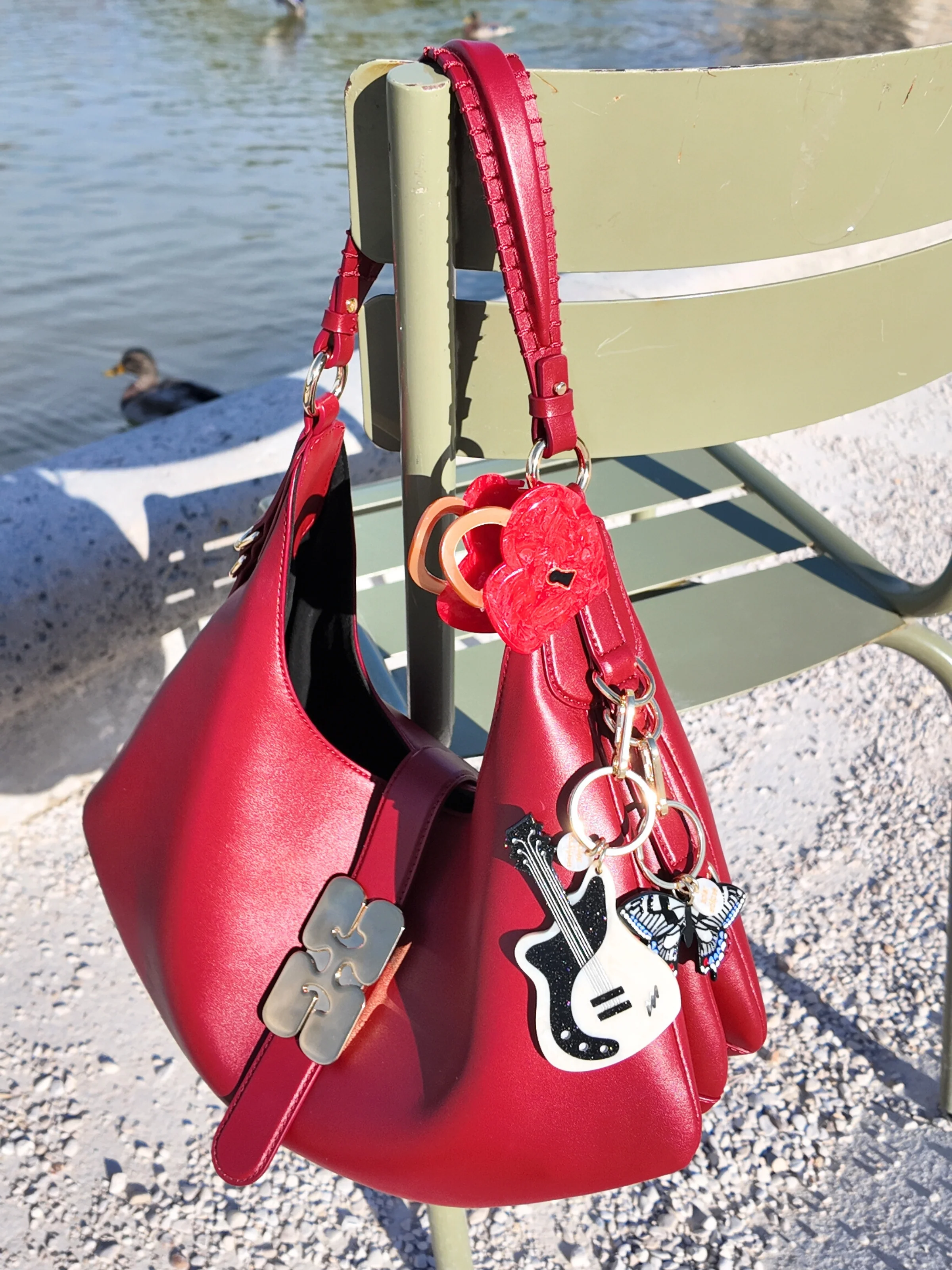 Hand-painted Swallowtail Bag Charm + Keychain | Eco-Friendly - Image 8