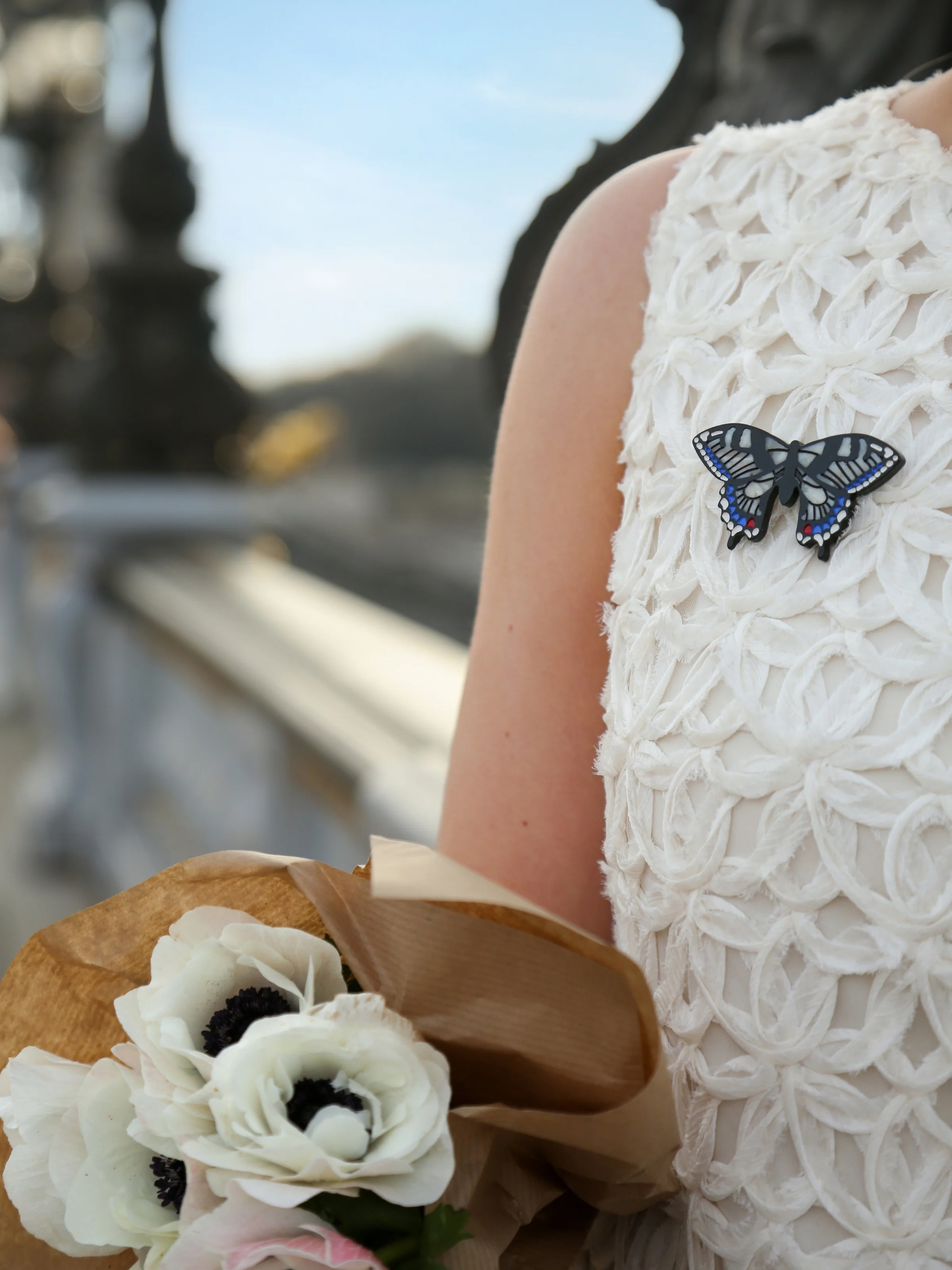 Hand-painted Swallowtail Brooch Pin - Image 6