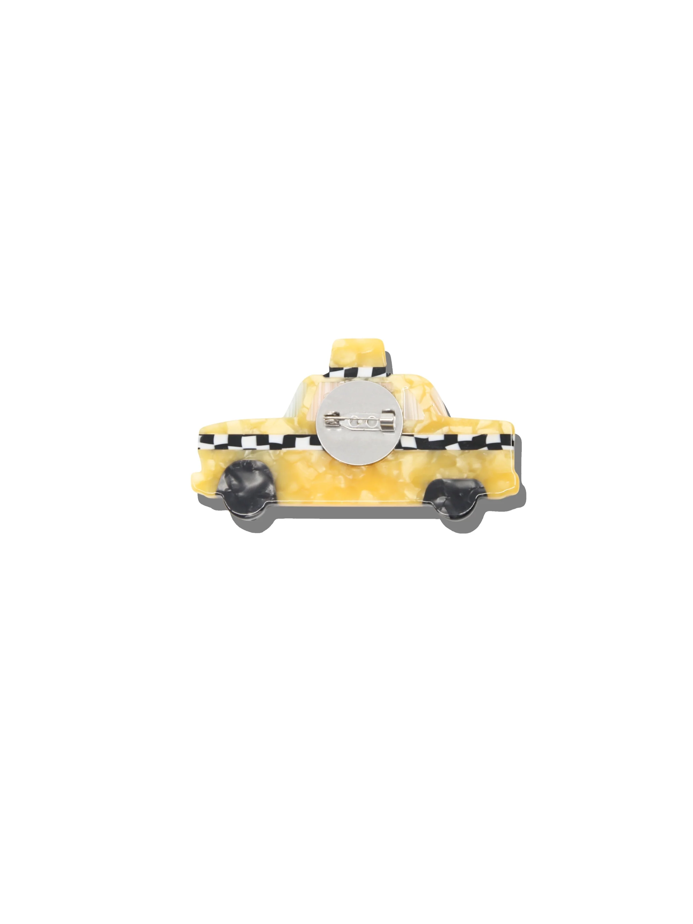 Hand-painted Taxi Brooch Pin - Image 3