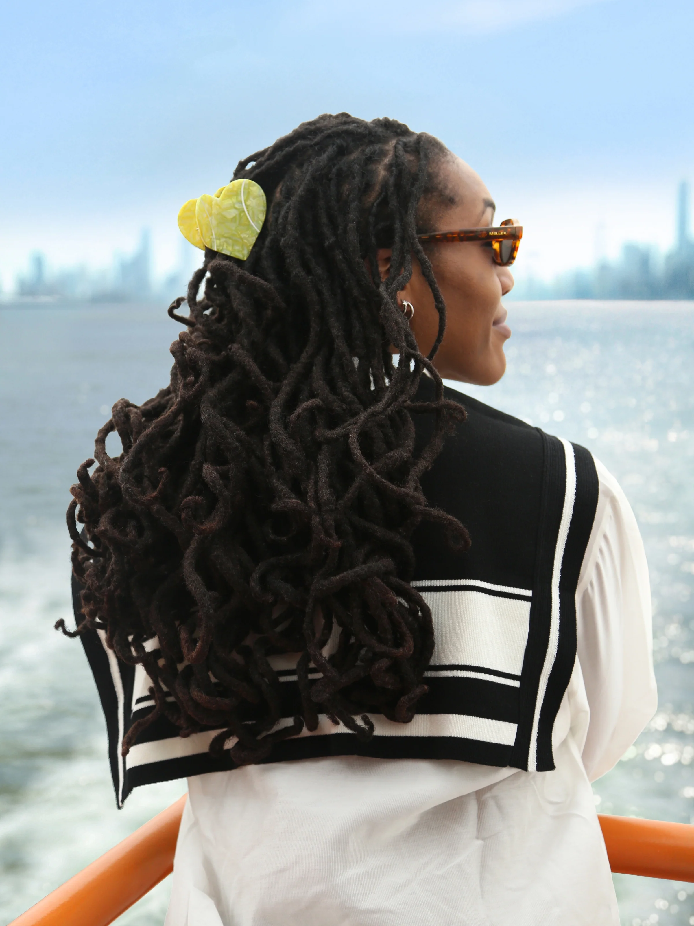 Hand-painted Tennis Lover Claw Hair Clip | Eco-Friendly - Image 2