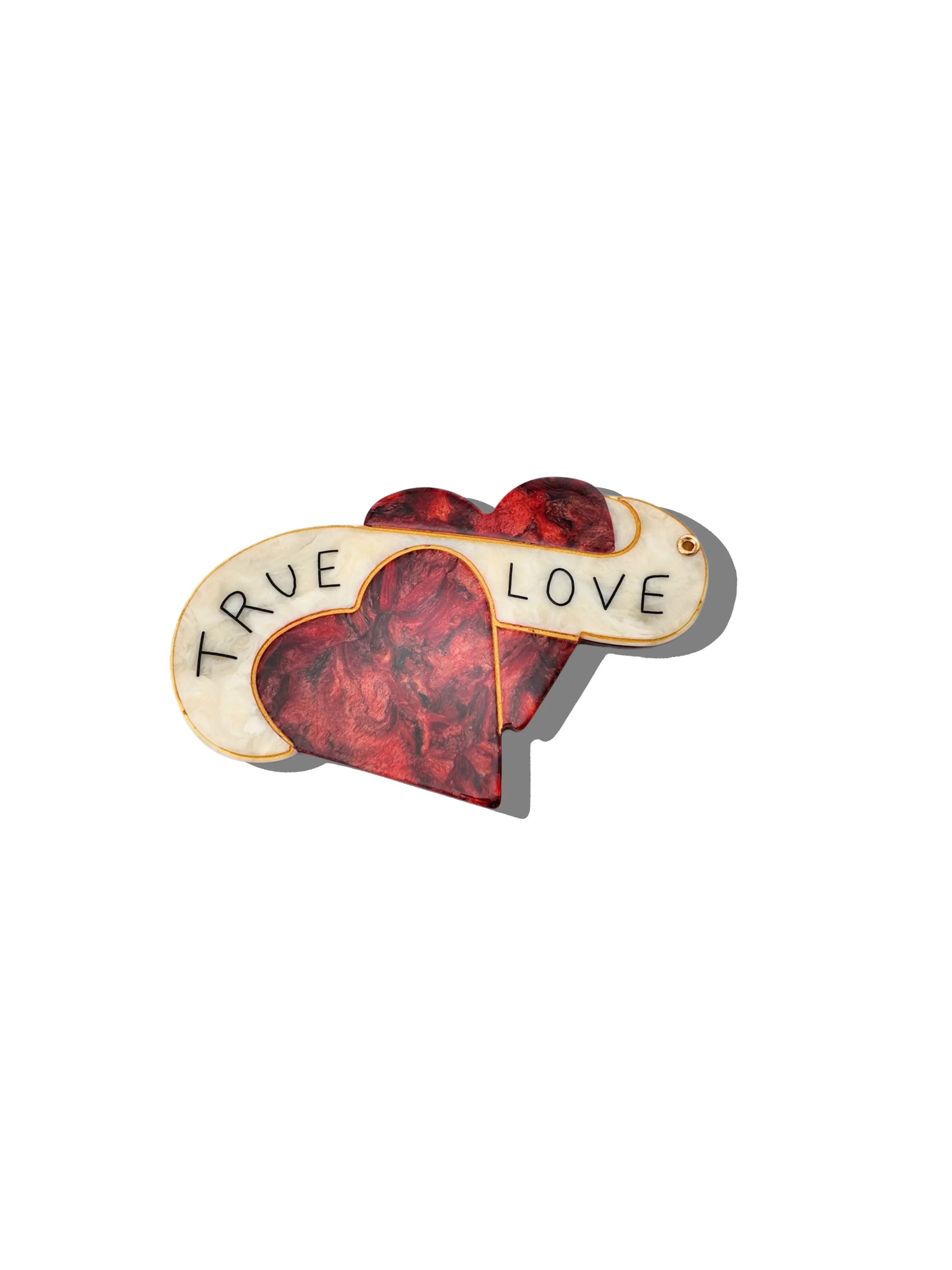 Hand-painted True Love Compact Mirror | Eco-Friendly - Image 3