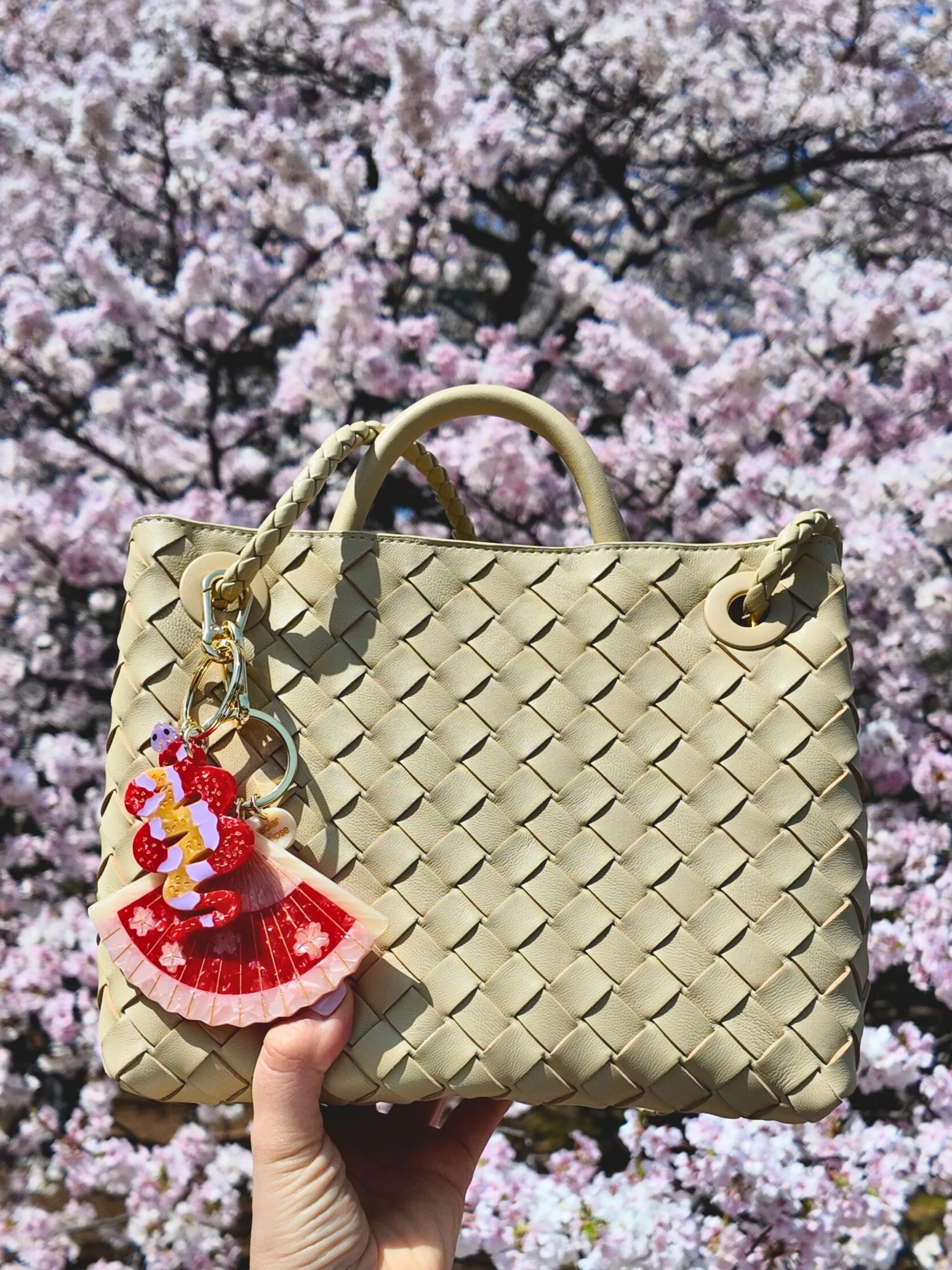 Hand-painted Snake Bag Charm + Keychain | Eco-Friendly - Image 4