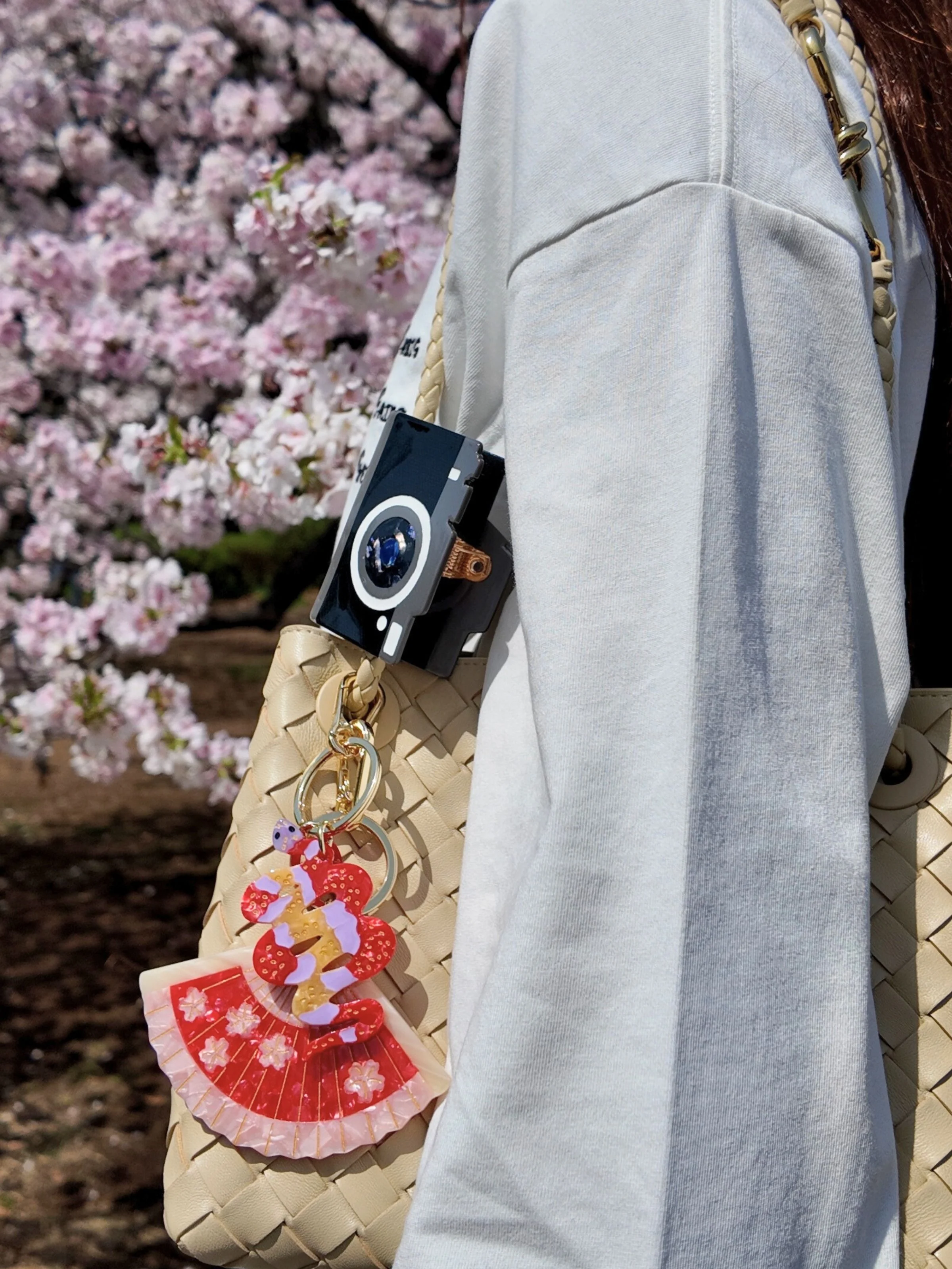 Hand-painted Snake Bag Charm + Keychain | Eco-Friendly - Image 5