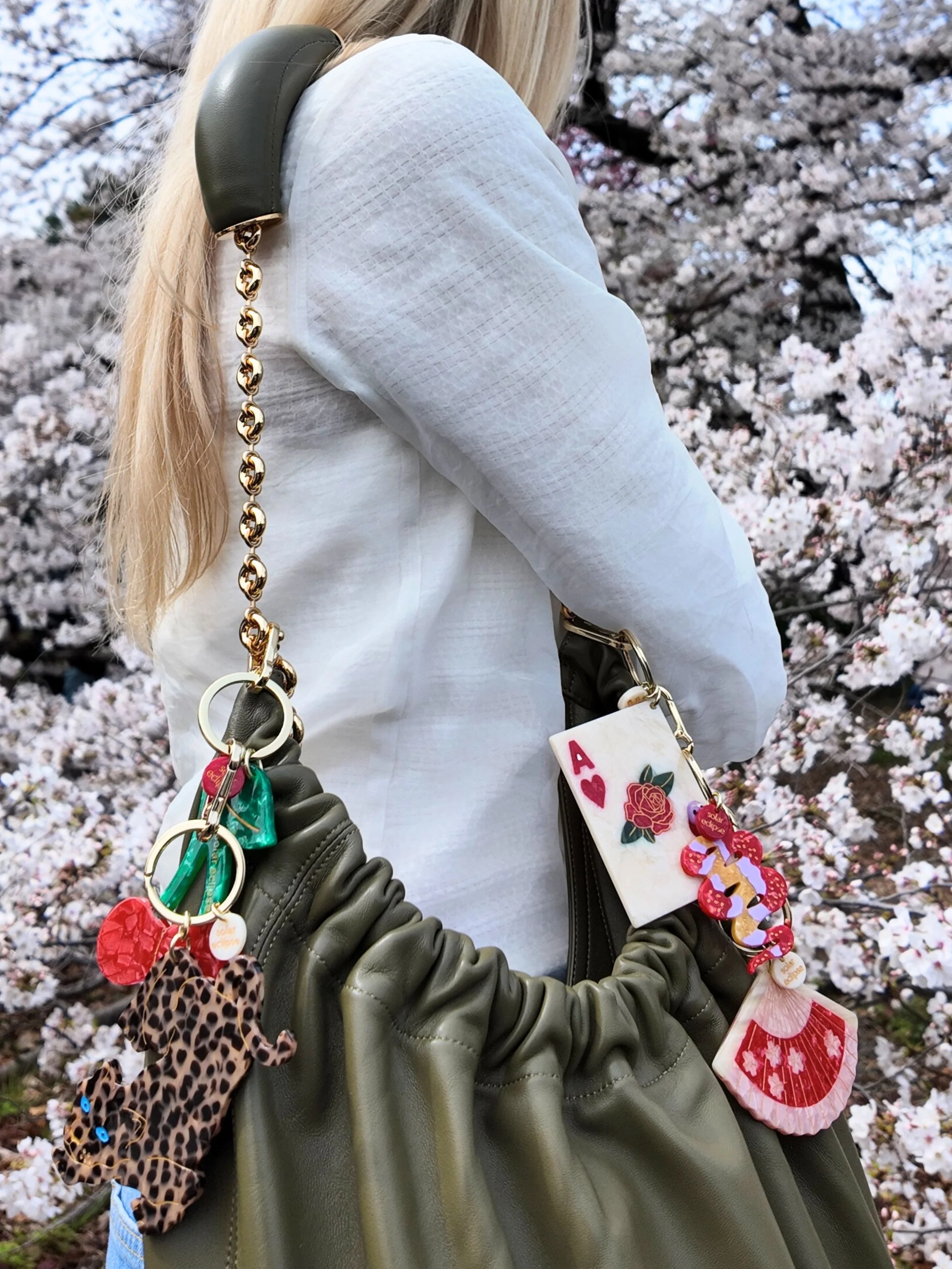 Hand-painted Snake Bag Charm + Keychain | Eco-Friendly - Image 7