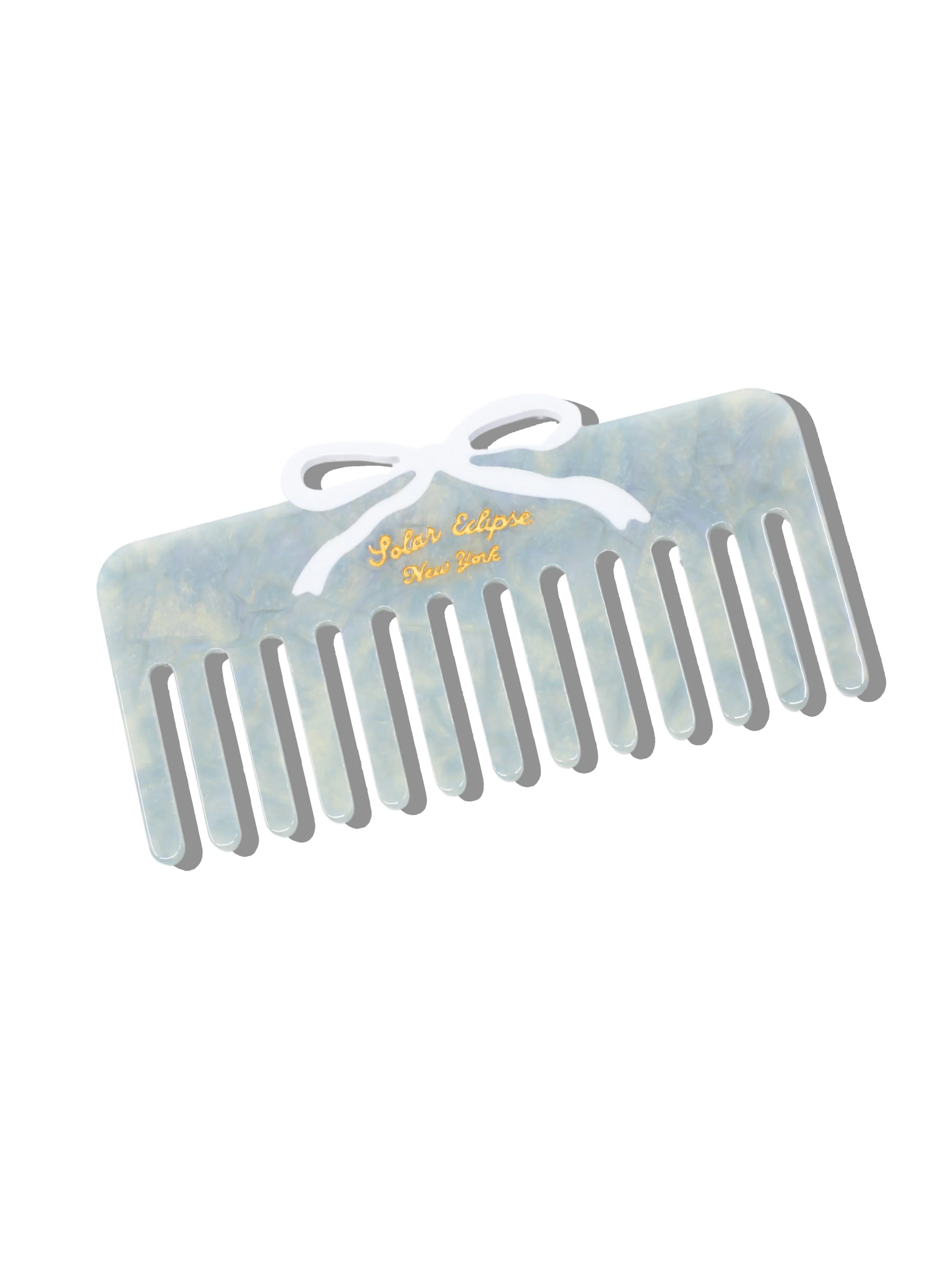 Hand-painted Vintage Bow Detangling Wide Tooth Hair Comb | Eco-Friendly