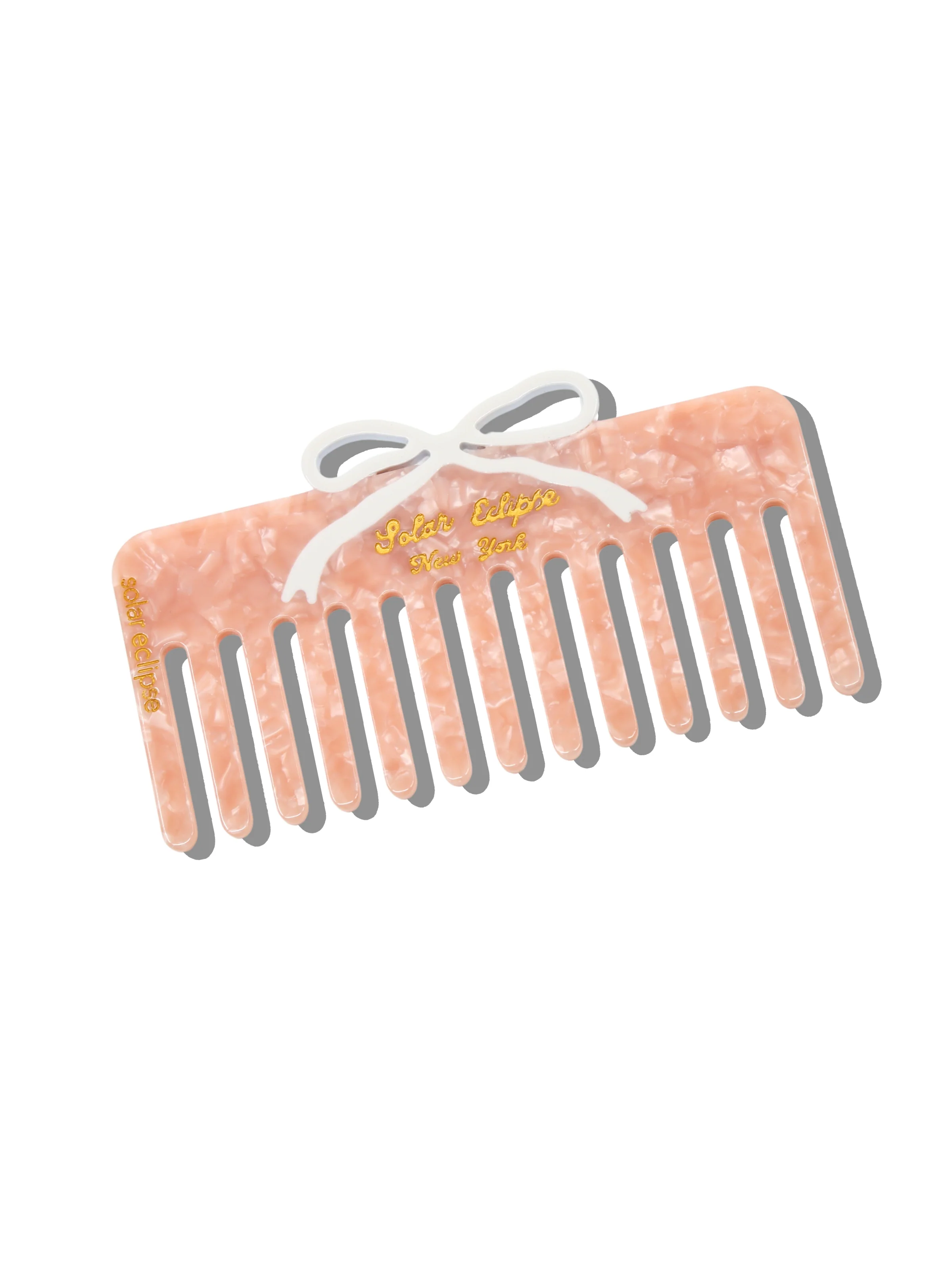 Hand-painted Vintage Bow Detangling Wide Tooth Hair Comb | Eco-Friendly - Image 2