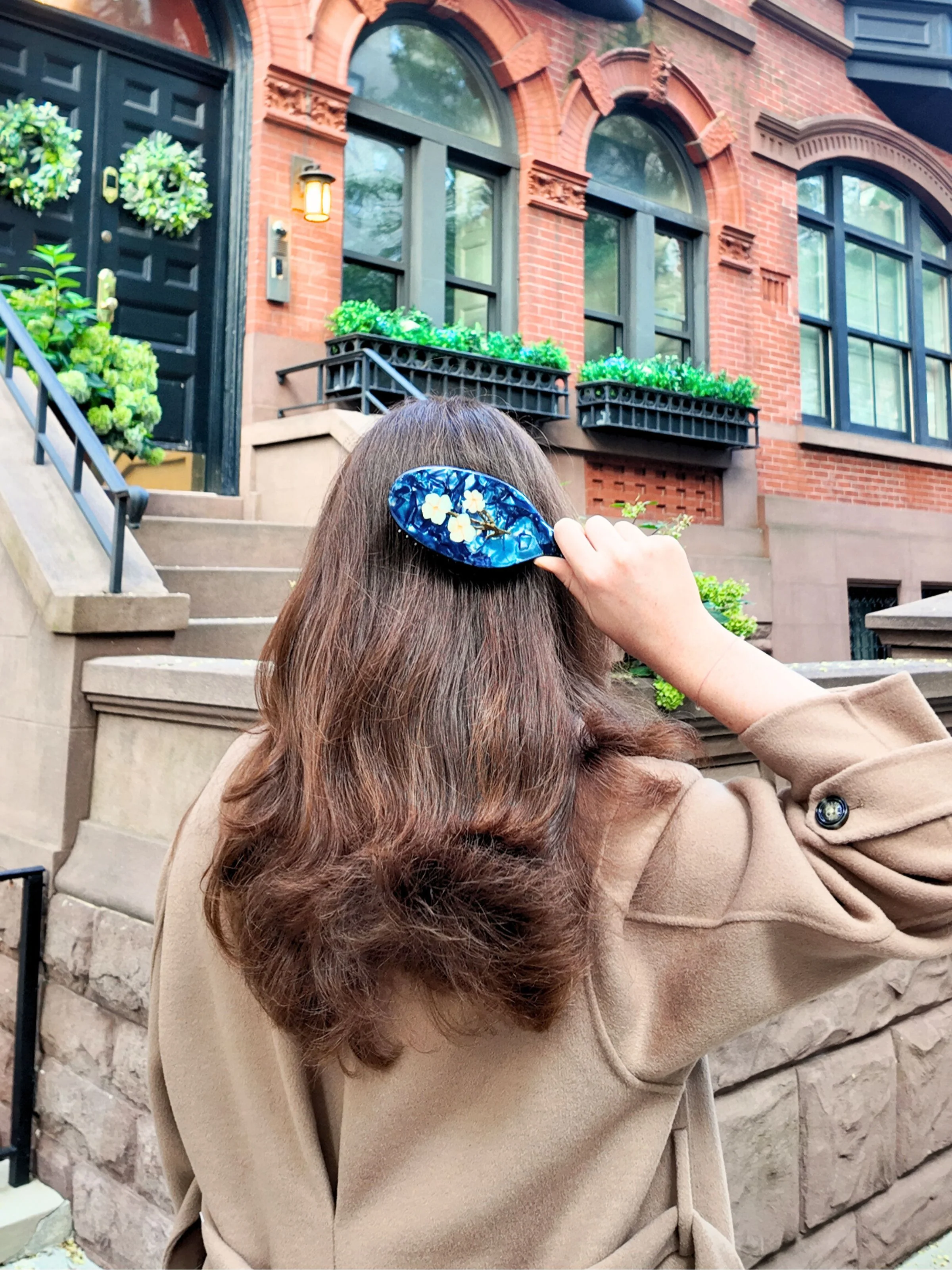 Hand-painted Vintage Flowers Amazing Hair Day Brush | Eco-Friendly - Image 2