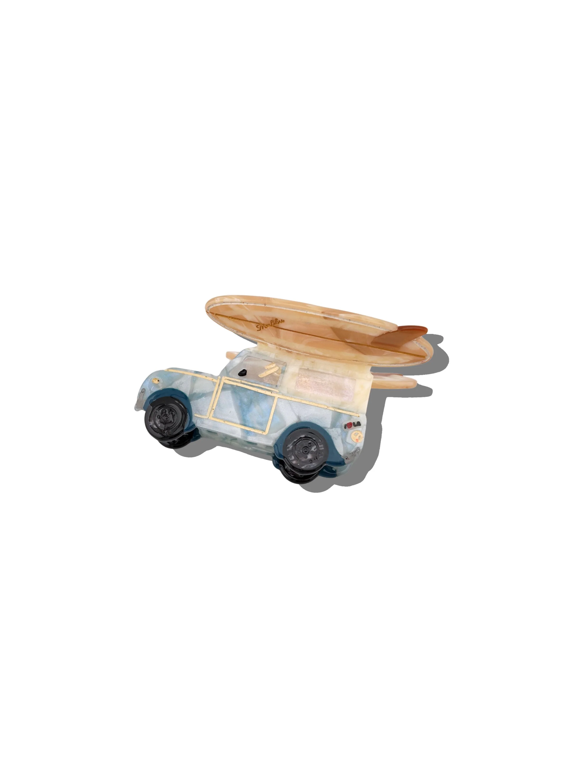 Hand-Painted Vintage Surf Car Claw Clip | Eco-Friendly