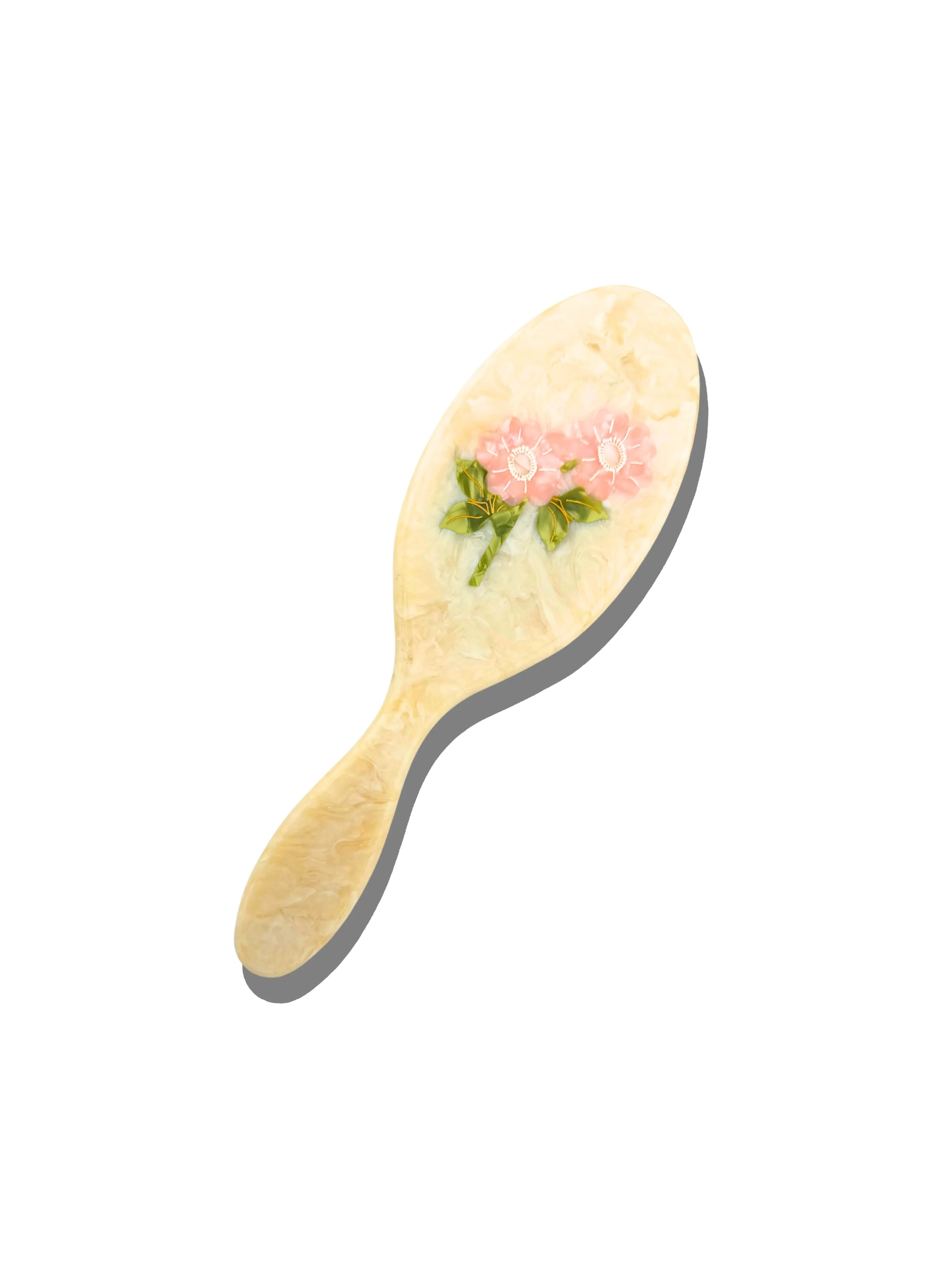 Hand-Painted Wild Roses Amazing Hair Day Brush | Eco-Friendly