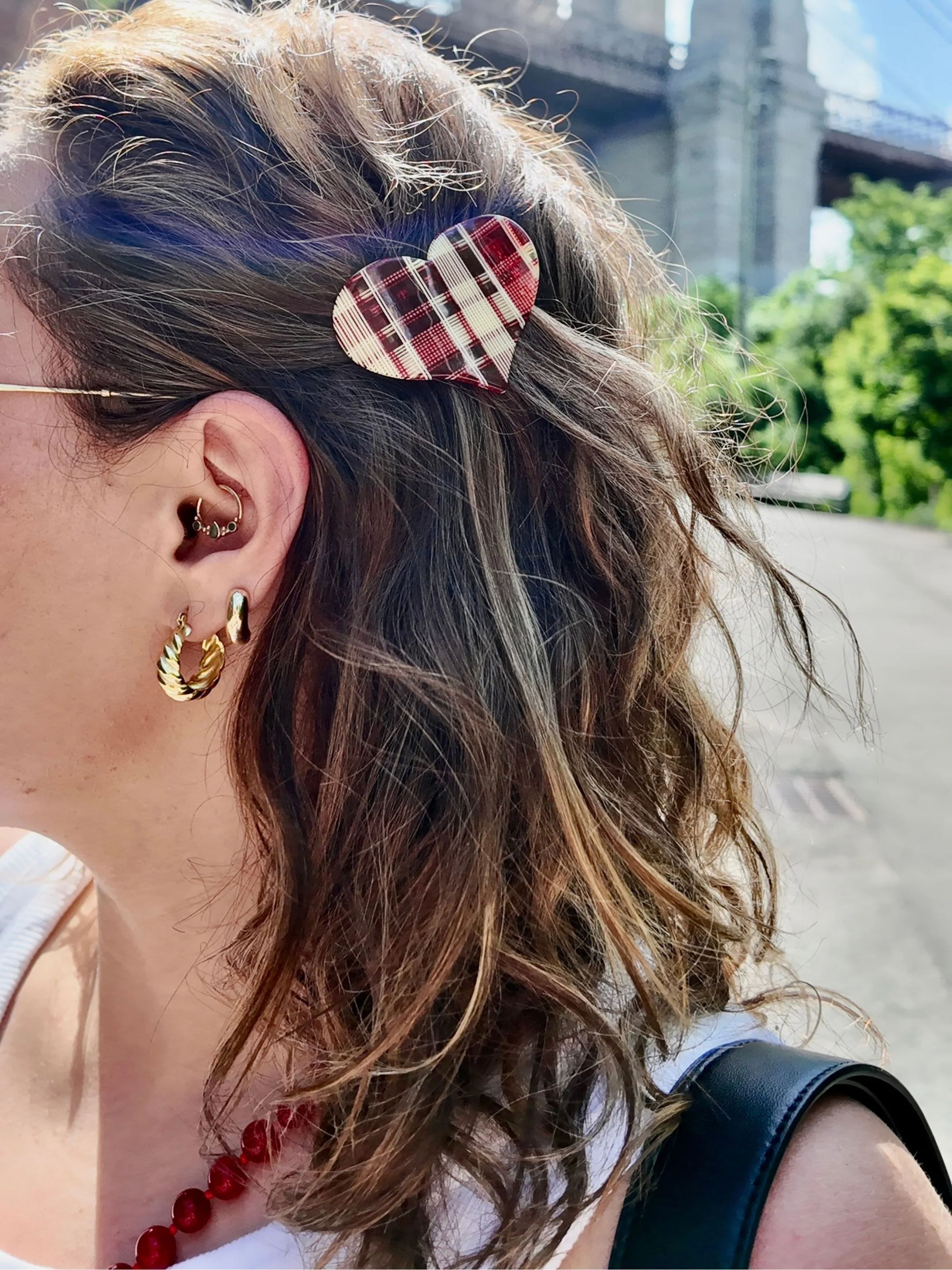 Handmade Mini Heart Lay Down Claw Clip | Eco-Friendly - Image 9