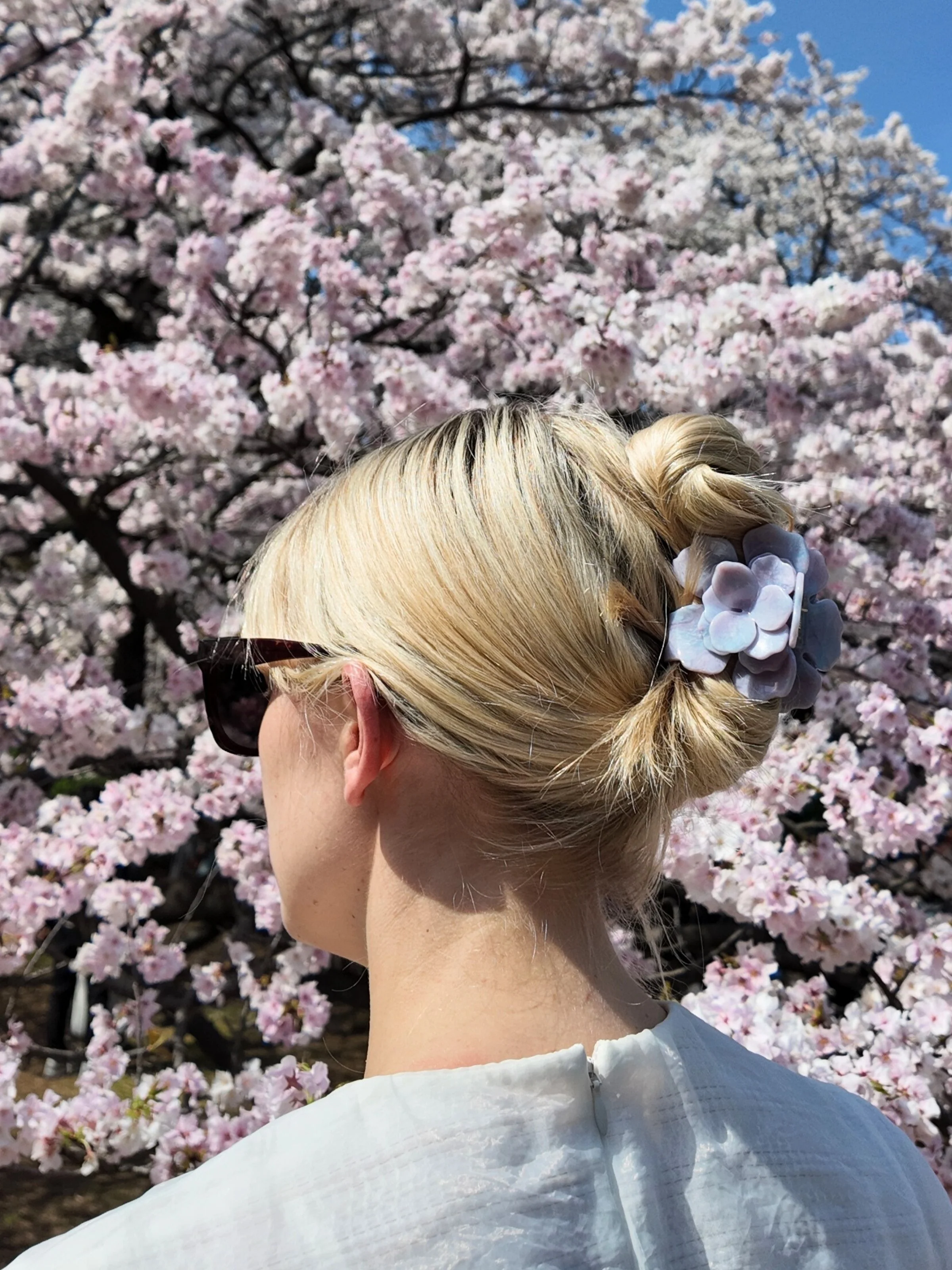 Handmade Origami Gardenia Flower Claw Hair Clip - Image 10