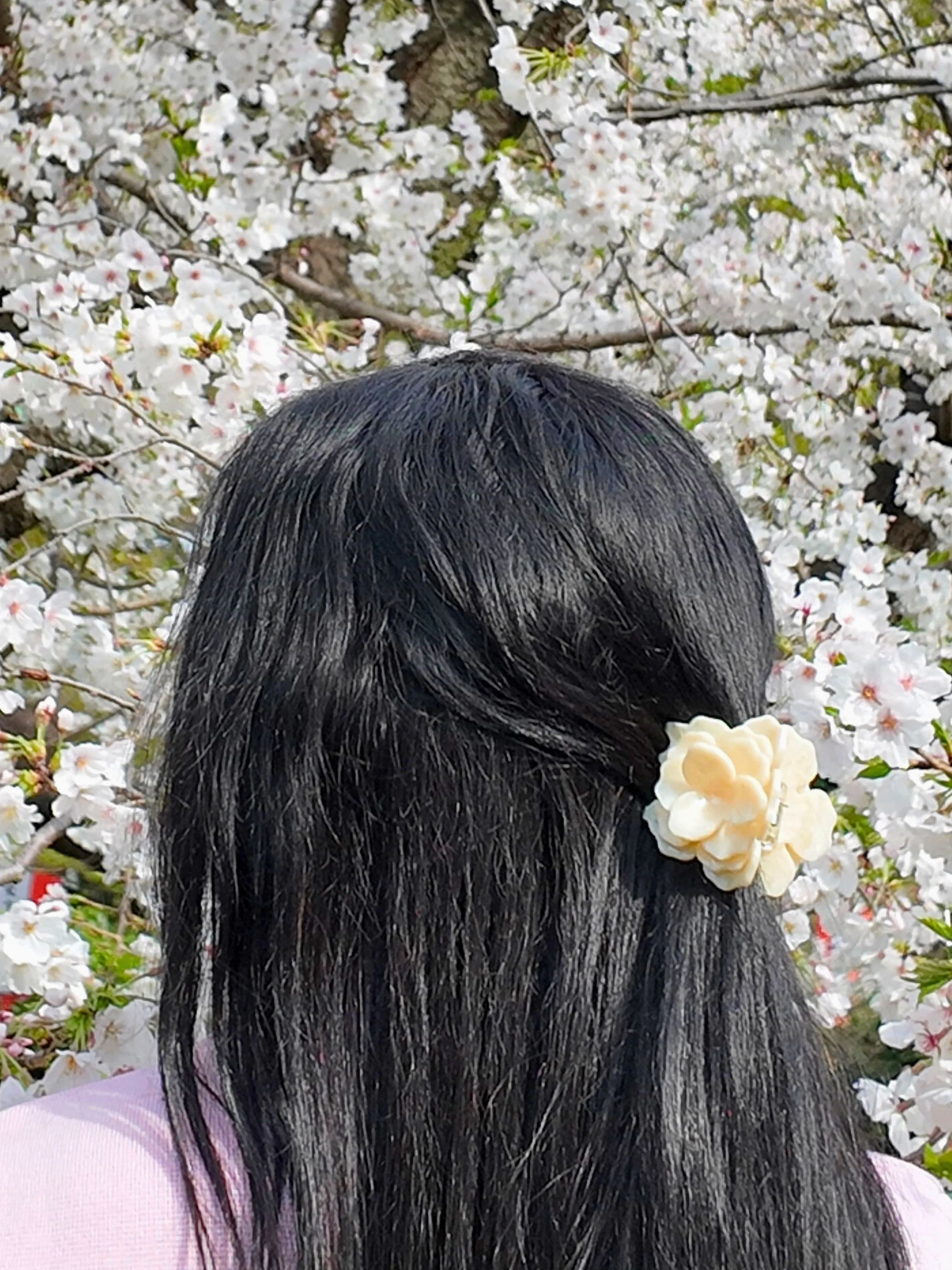 Handmade Origami Gardenia Flower Claw Hair Clip - Image 7