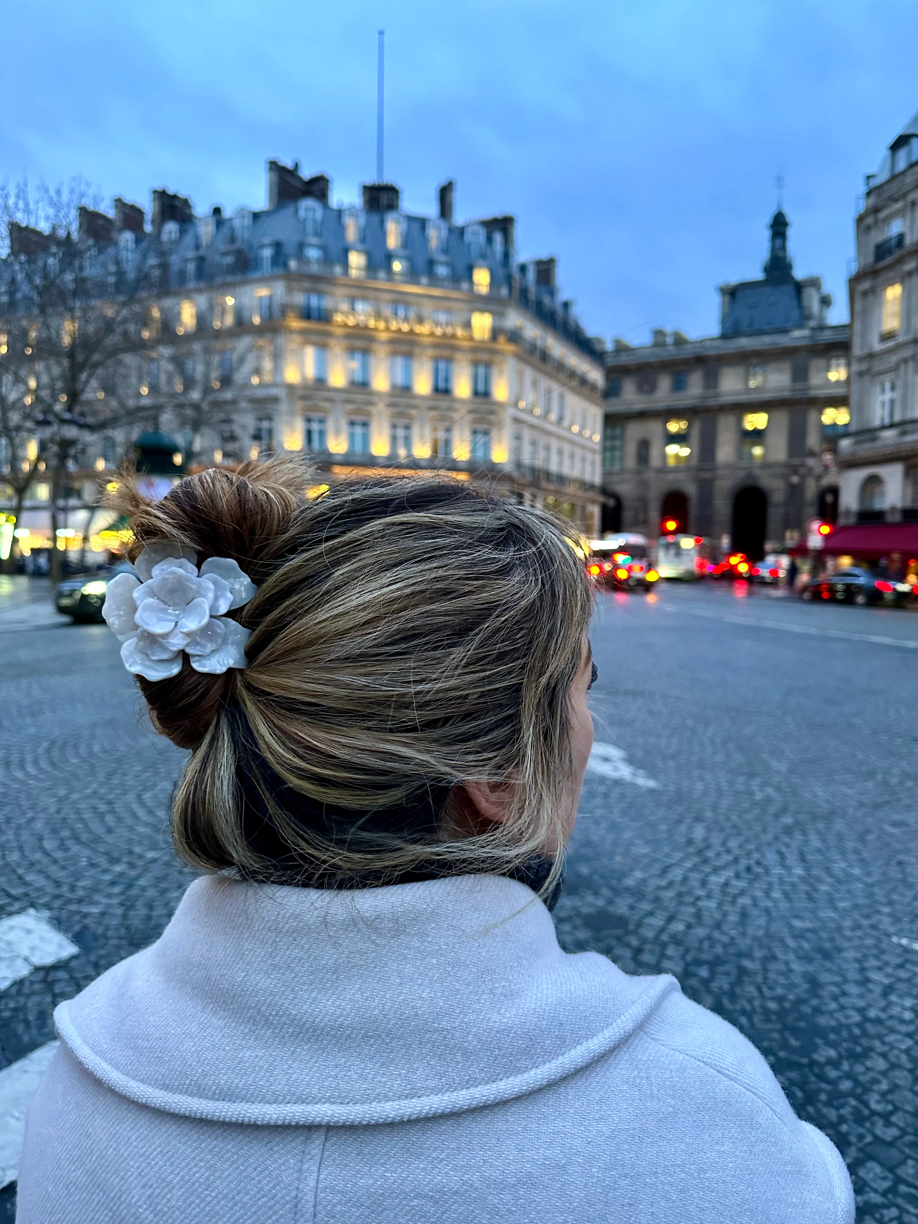 Handmade Origami Gardenia Flower Claw Hair Clip - Image 9