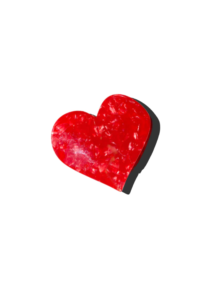 Handmade Heart Acetate Claw Hair Clip | Eco-Friendly - Image 3