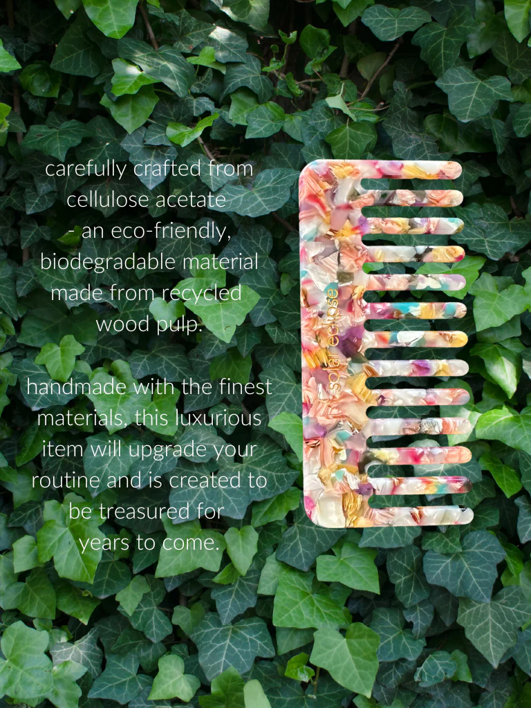 Detangling Wide Tooth Hair Comb | Eco-Friendly Acetate - Image 4